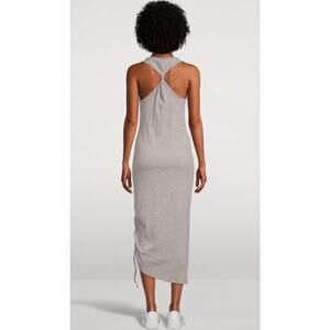 Sweaty Betty Weekend Twist-Back Dress Gray Long Midi Adjustable Medium Ribbed